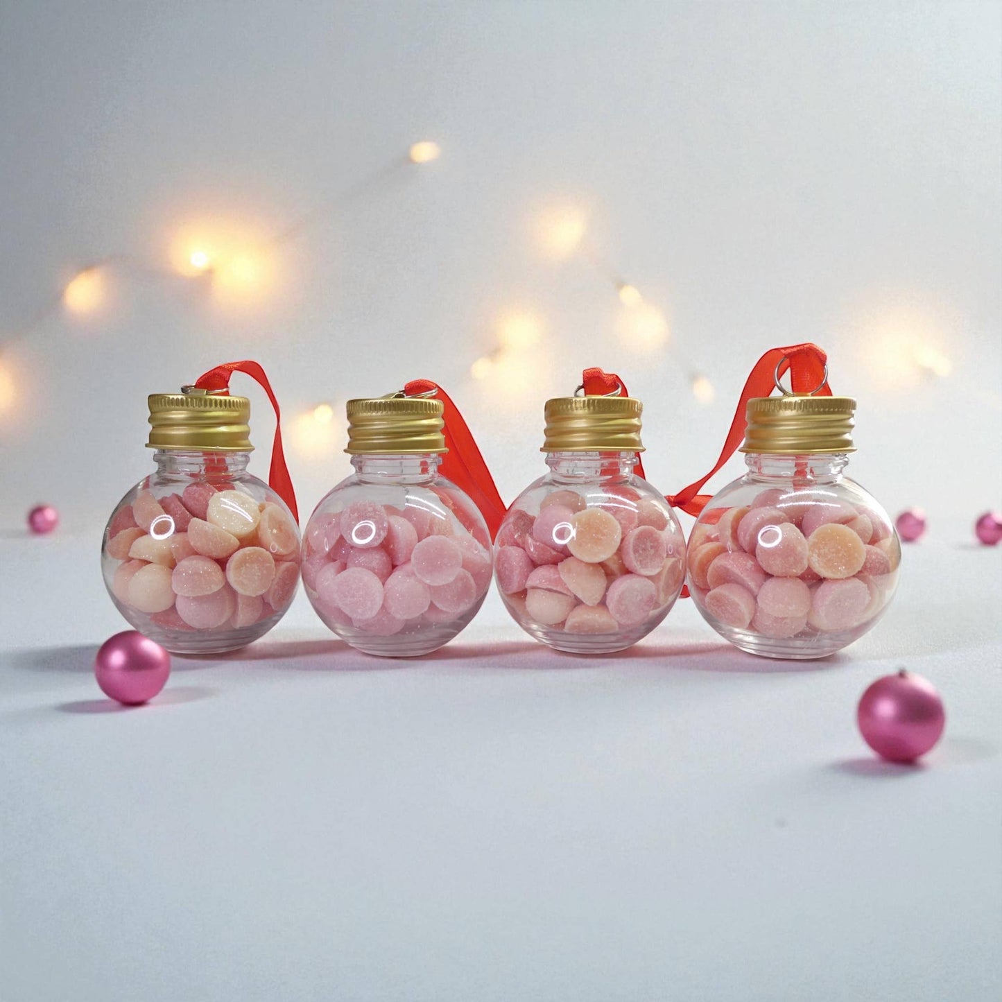 Pink Sugar Scrub Ornament Gifts – All-Natural Bath Minis