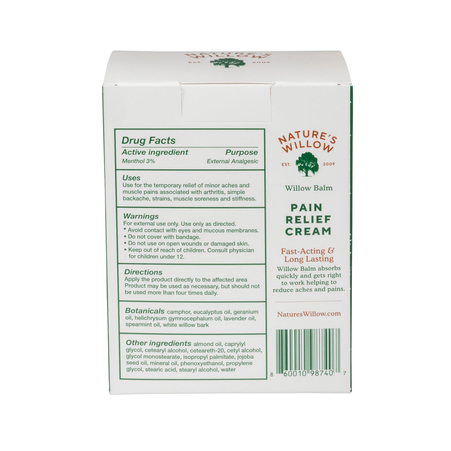 Willow Balm Sampling Tower 70 ct Pain Relief Cream Packets💘