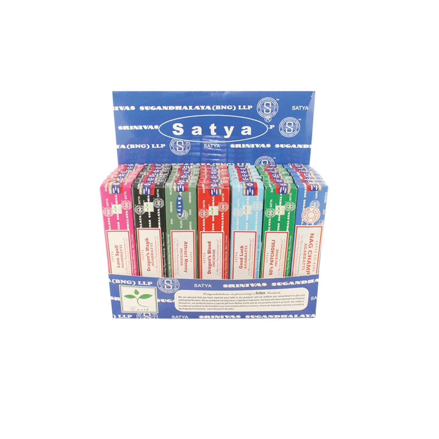 Satya - Nag Champa Incense Sticks Assorted Display (42)