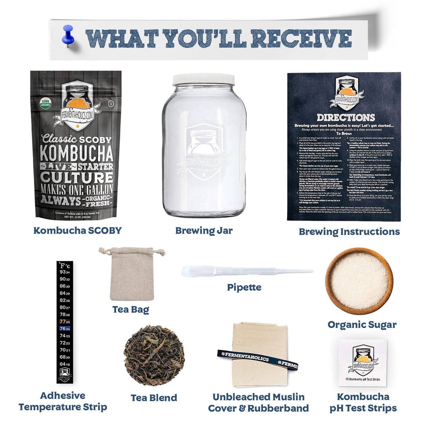 Complete Kombucha Brewing Starter Kit – Classic