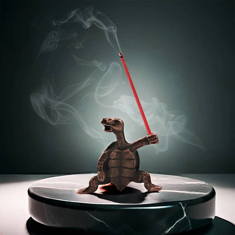 Small Brass Turtle Incense Holder