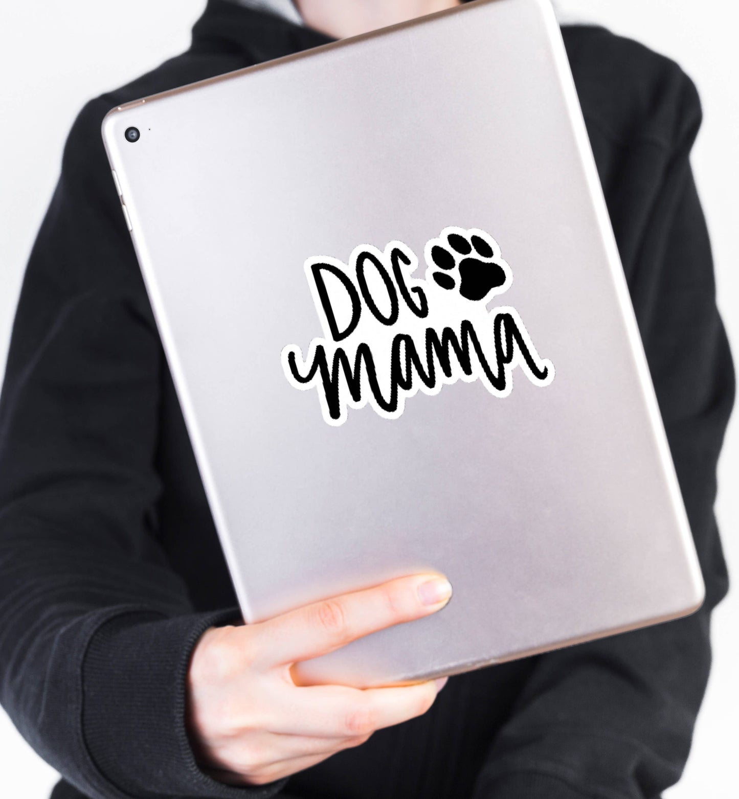 Dog Mama • Cute Pet Lover Vinyl Sticker- Black and White