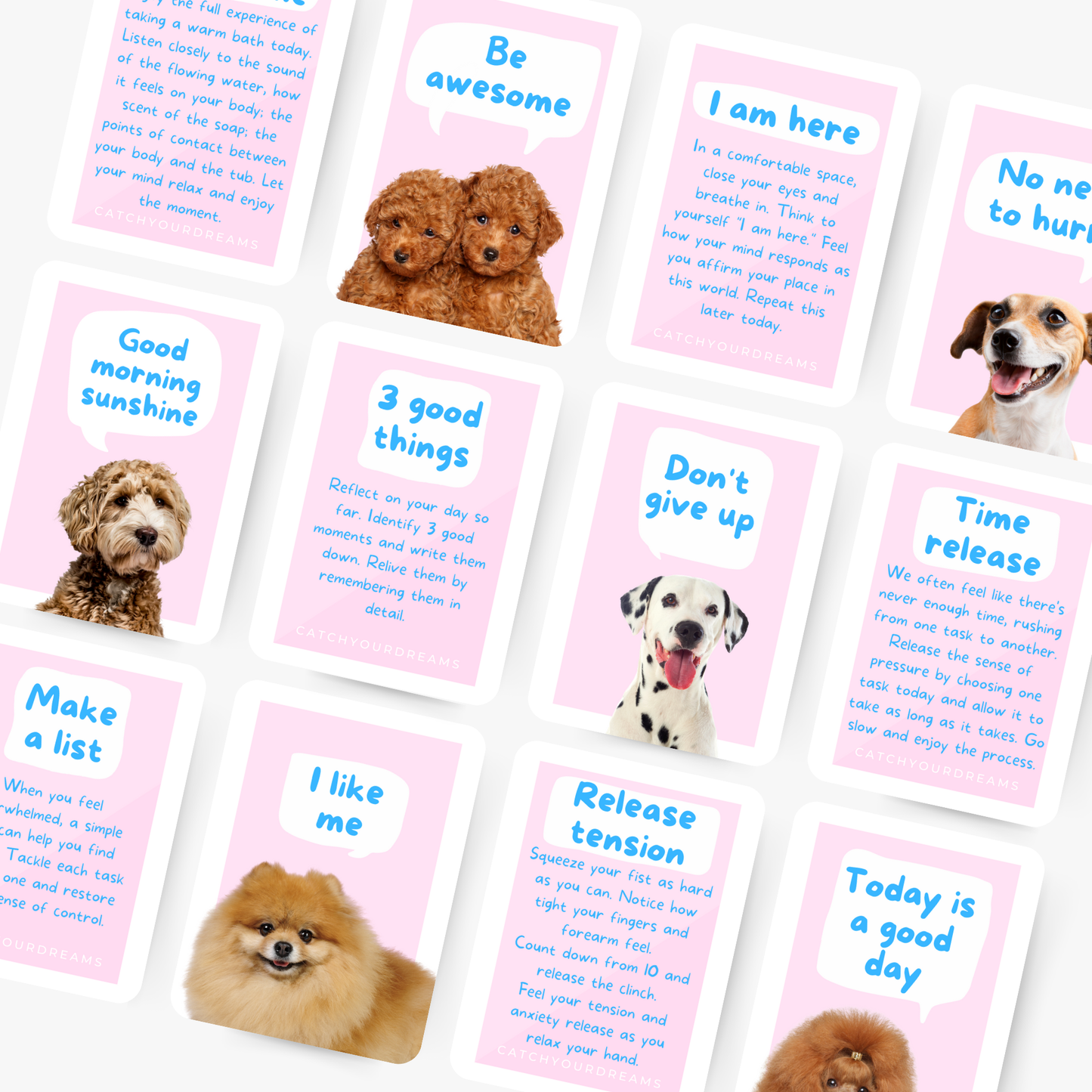 Dogs Against Anxiety - Affirmation Cards for Self Care