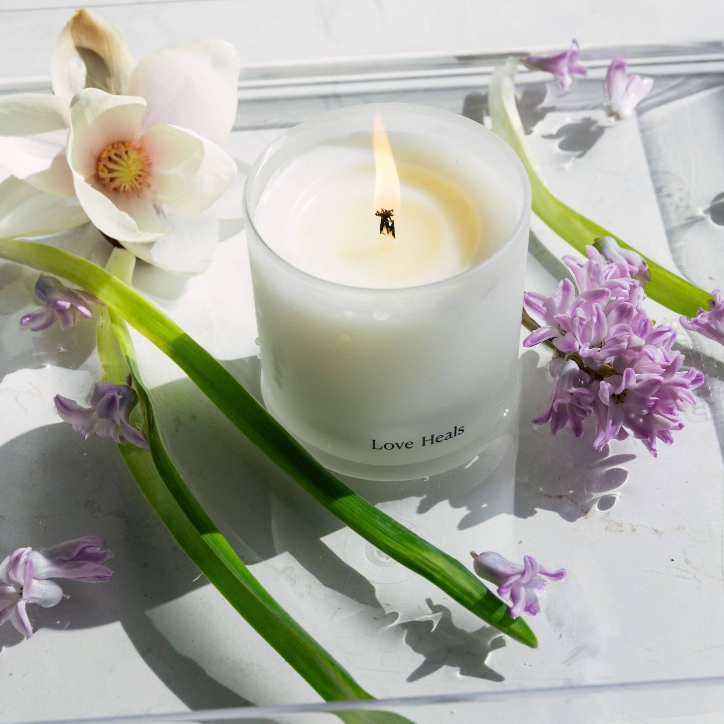 Hyacinth Waterlily Soy Candle Love Heals Collection