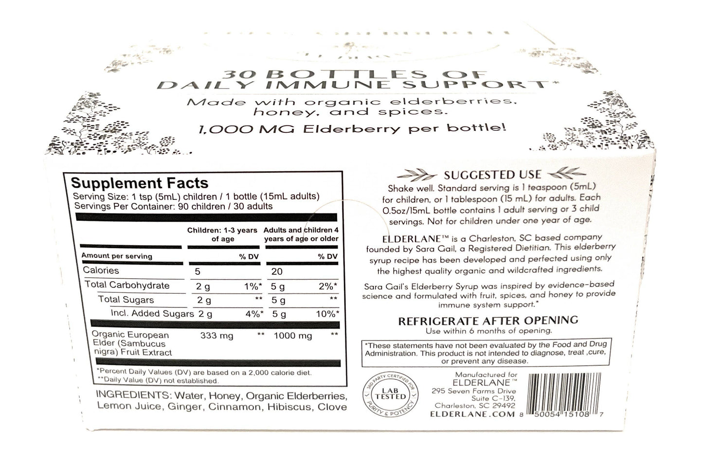 Elderberry Single Serve Bottles