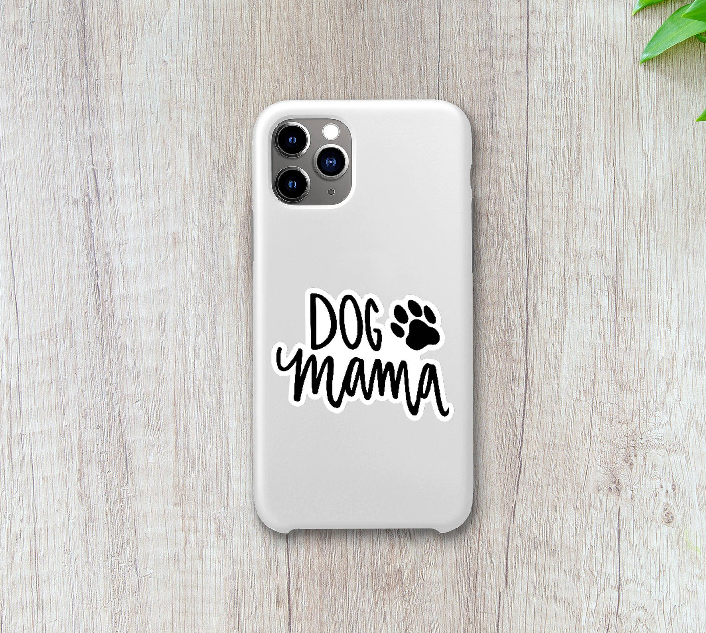 Dog Mama • Cute Pet Lover Vinyl Sticker- Black and White