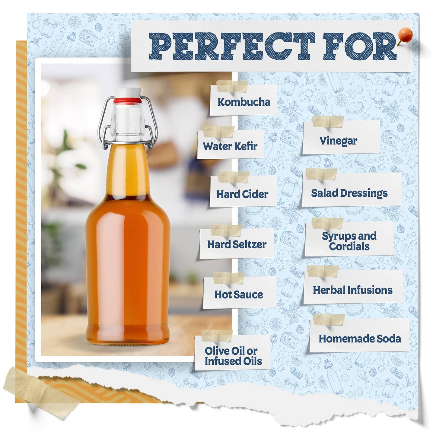 Kombucha Bottling Kit, Flip Top