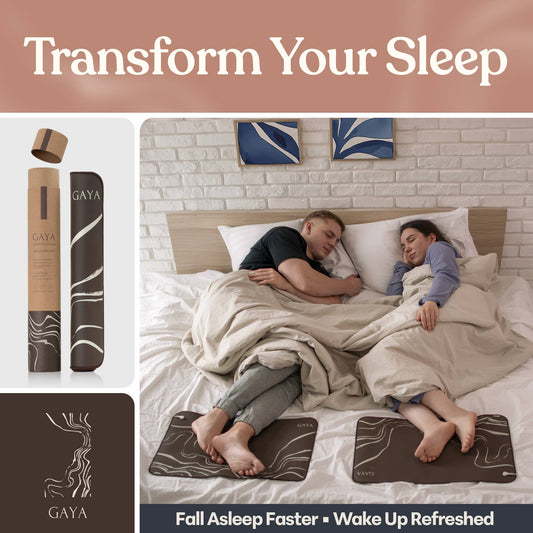 Brown Natural Flow Sleep Improving Quality Grounding Mat