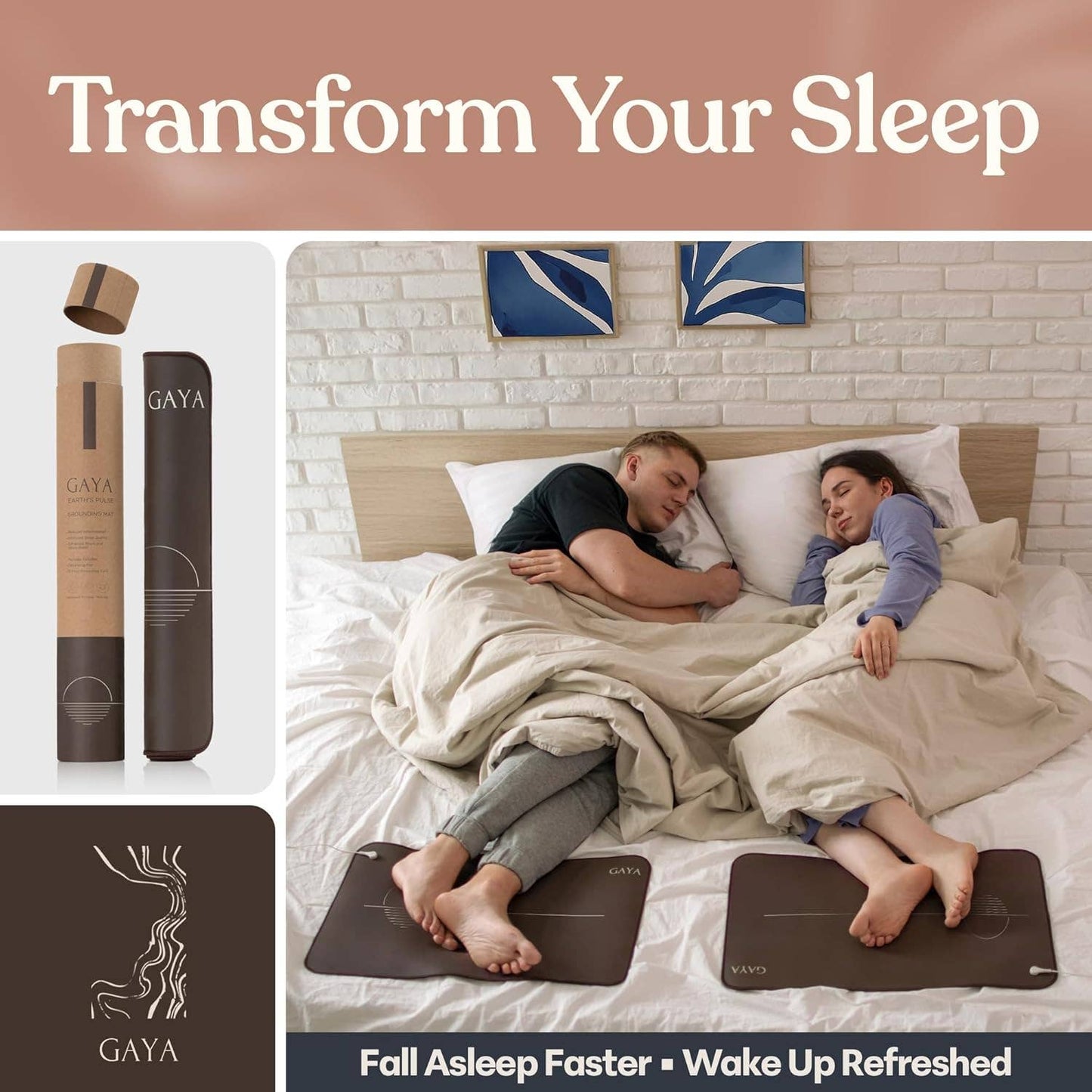 Brown Sunset Sleep Improving Quality Durable Grounding Mat