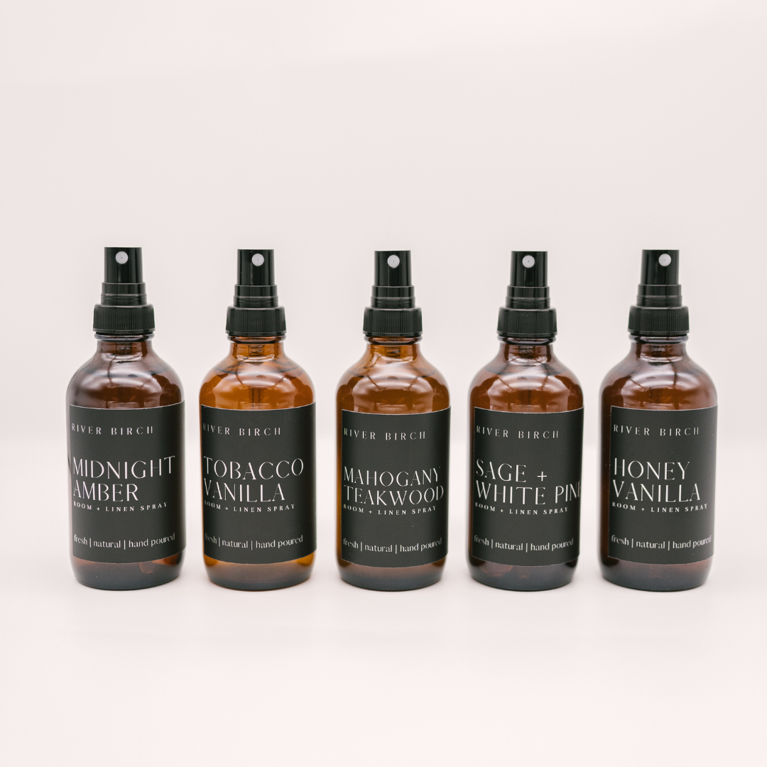 White Sage Lavender - 4 oz Amber Glass Room + Linen Spray