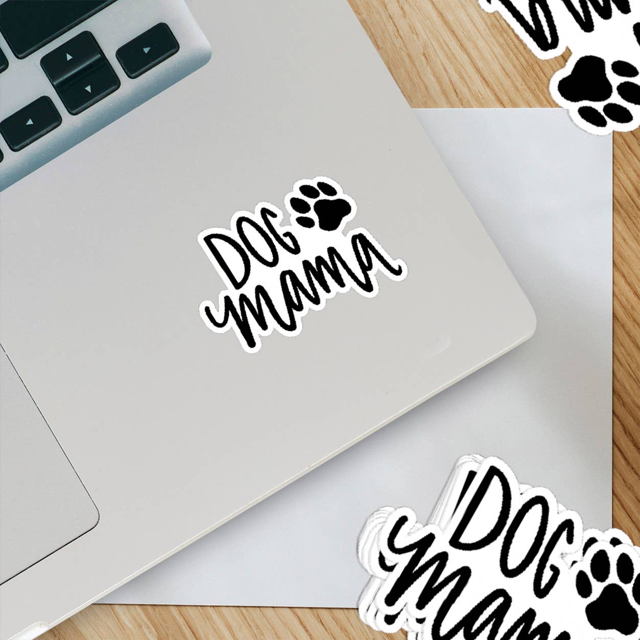 Dog Mama • Cute Pet Lover Vinyl Sticker- Black and White