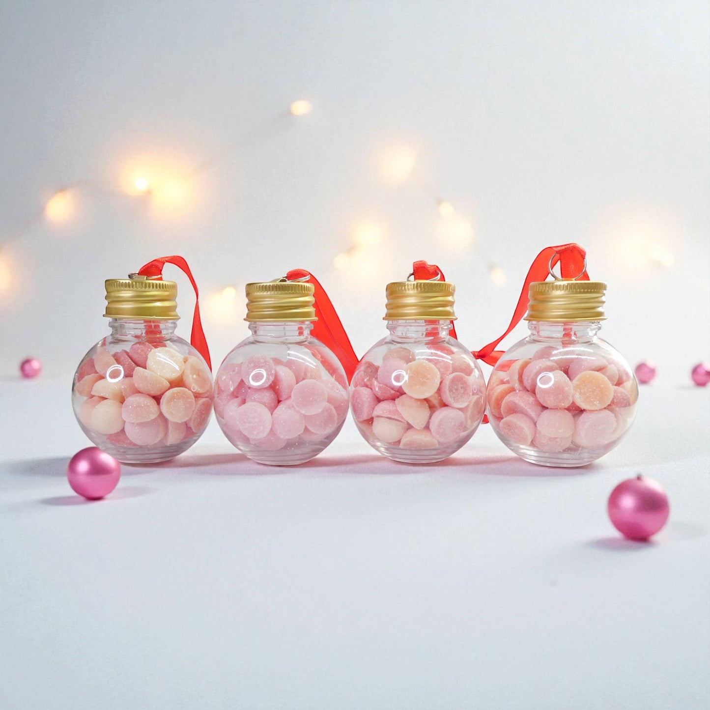 Pink Sugar Scrub Ornament Gifts – All-Natural Bath Minis