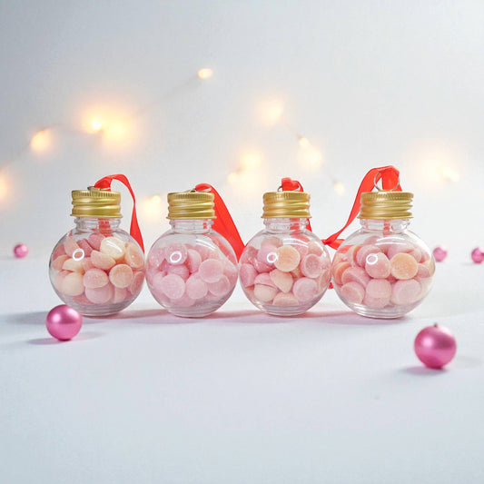 Pink Sugar Scrub Ornament Gifts – All-Natural Bath Minis