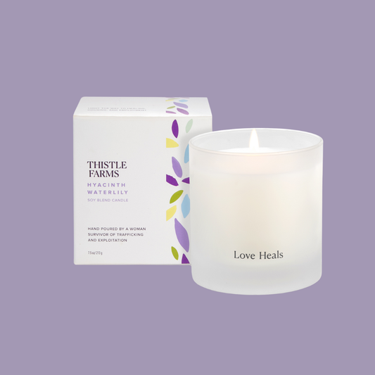 Hyacinth Waterlily Soy Candle Love Heals Collection