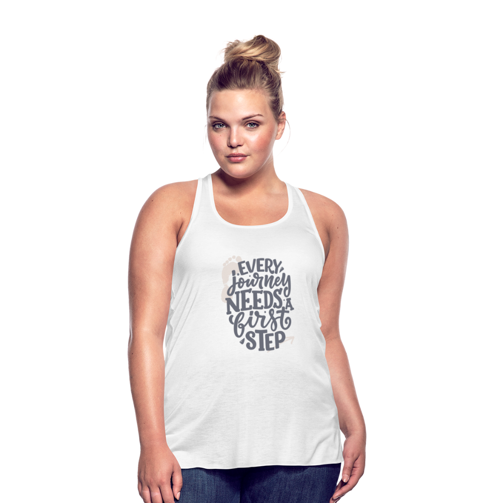 Women's Flowy Tank Top by Bella - white