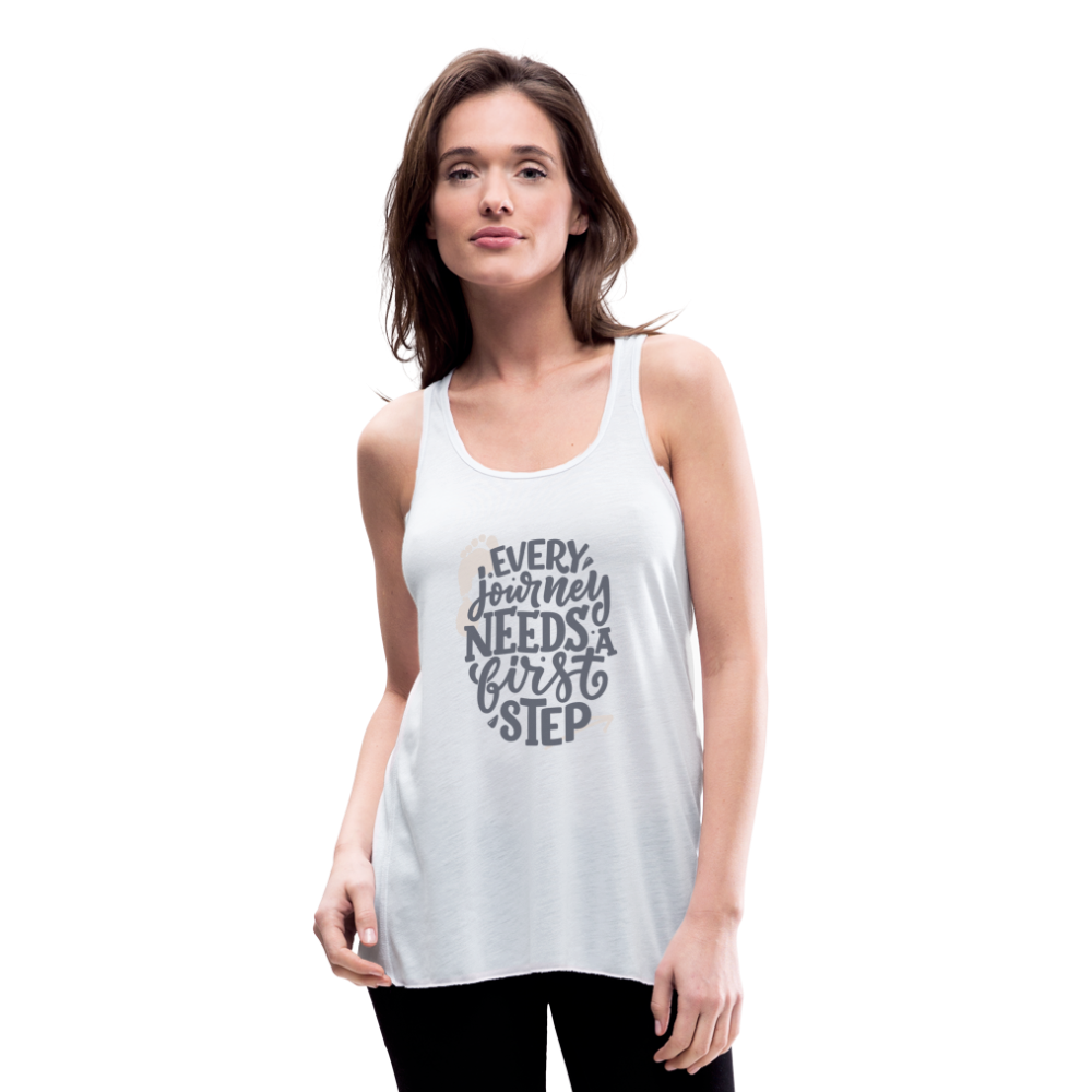Women's Flowy Tank Top by Bella - white