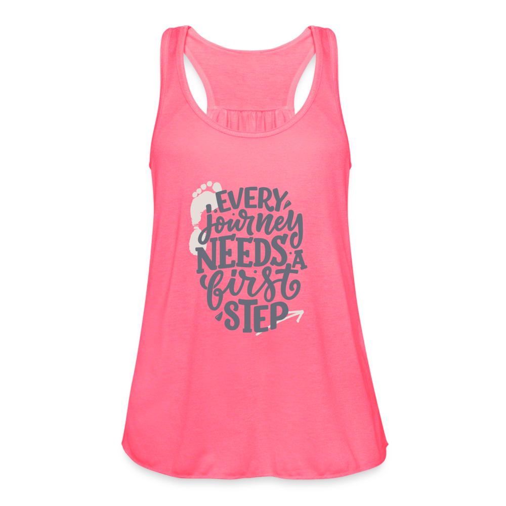 Women's Flowy Tank Top by Bella - neon pink